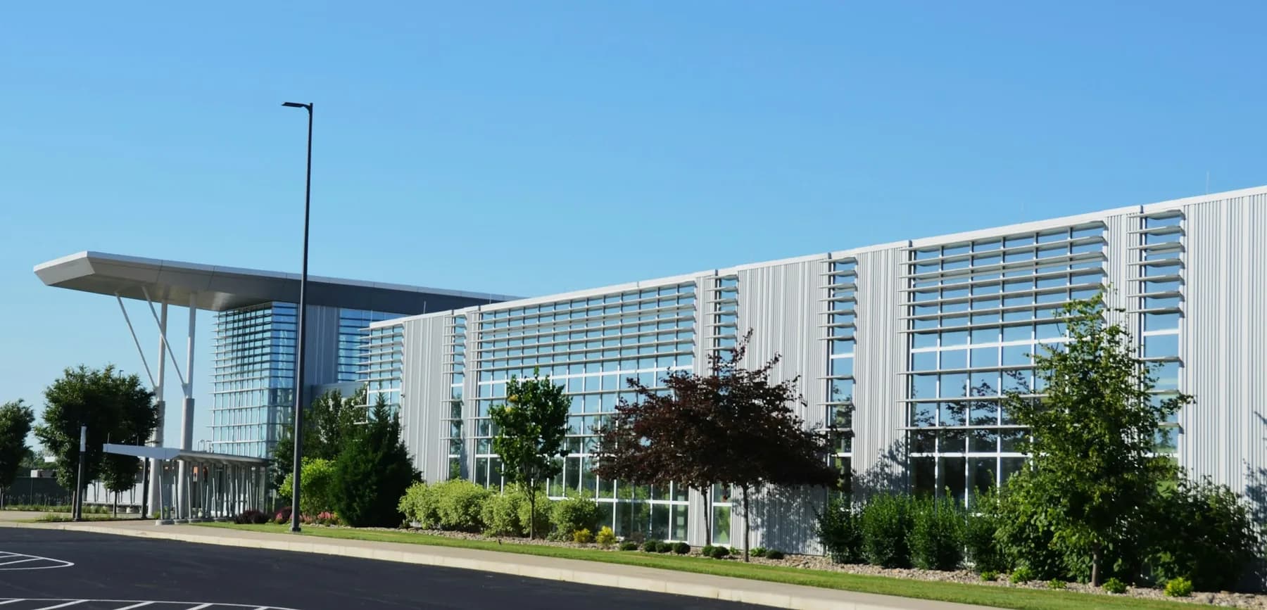 Modern commercial real estate building